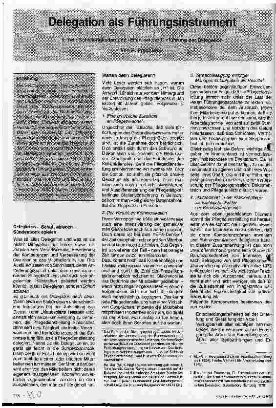 Vorschauseite 1: Delegation als Führungsinstrument
