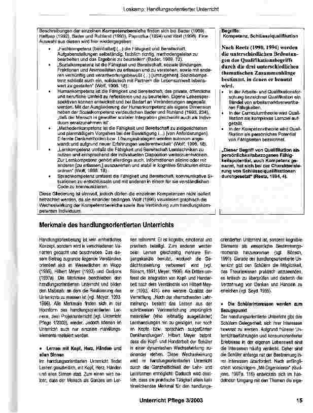 Vorschauseite 2: Handlungsorientierter Unterricht mit einem Beispiel zum Thema: Pflegeanamnese