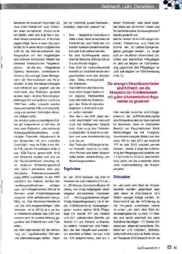 Vorschauseite 3: Intensive Case Management an der Nahtstelle zwischen stationärer und ambulanter psychiatrischer Versorgung