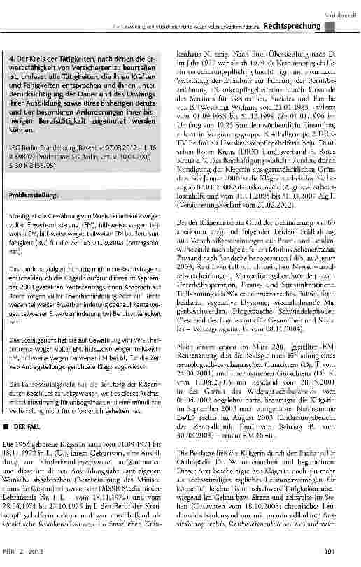 Vorschauseite 2: Zur Gewährung von Versichertenrente wegen voller Erwerbsminderung
