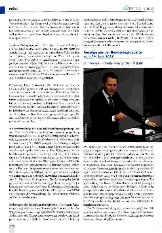 Vorschauseite 2: Vom Bundestag beschlossene verschafft Kliniken Luft!