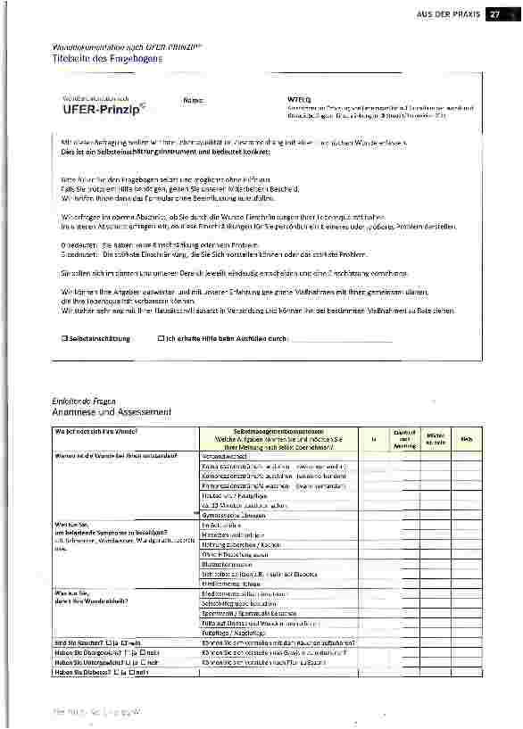 Vorschauseite 3: WTELQ - Assessment zur Erfassung von Lebensqualität auf Grundlage der wundund therapiebedingten Einschränkungen