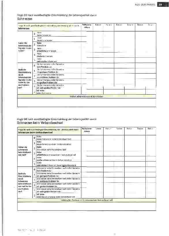 Vorschauseite 5: WTELQ - Assessment zur Erfassung von Lebensqualität auf Grundlage der wundund therapiebedingten Einschränkungen