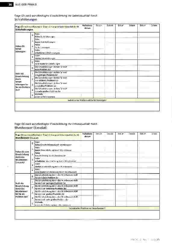 Vorschauseite 6: WTELQ - Assessment zur Erfassung von Lebensqualität auf Grundlage der wundund therapiebedingten Einschränkungen