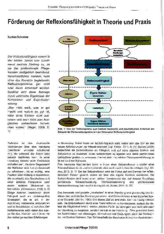 Vorschauseite 1: Förderung der Reflexionsfähigkeit in Theorie und Praxis