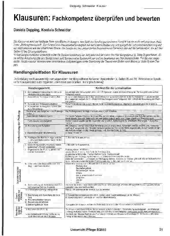 Vorschauseite 1: Klausuren: Fachkompetenz überprüfen und bewerten