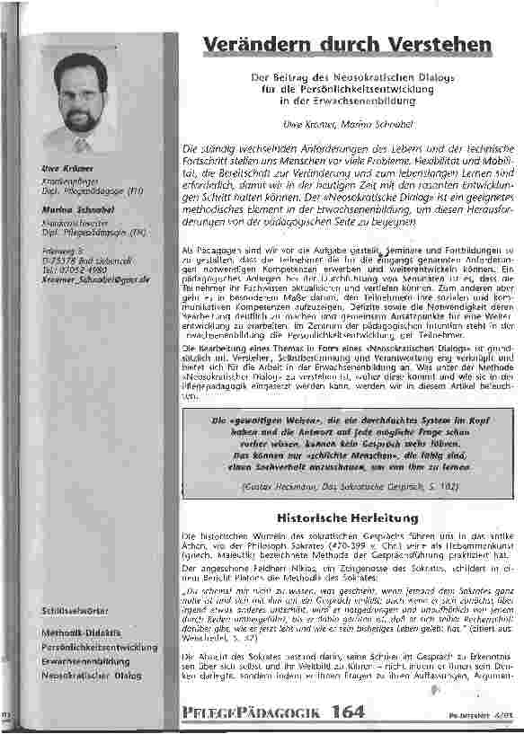 Vorschauseite 1: Verändern durch Verstehen Der Beitrag des Neosokratischen Dialogs für die Persönlichkeitsentwicklung in der Erwachsenenbildung