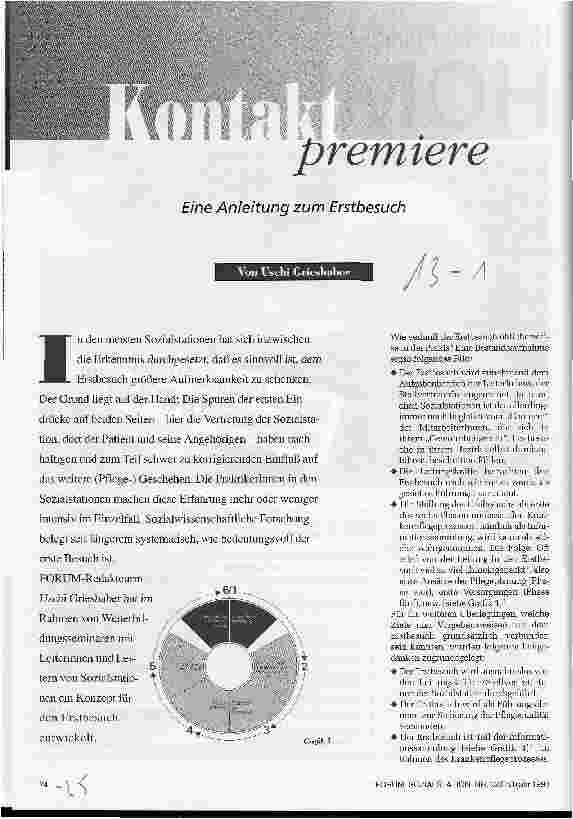 Vorschauseite 1: Kontaktpremiere Eine Anleitung zum Erstbesuch