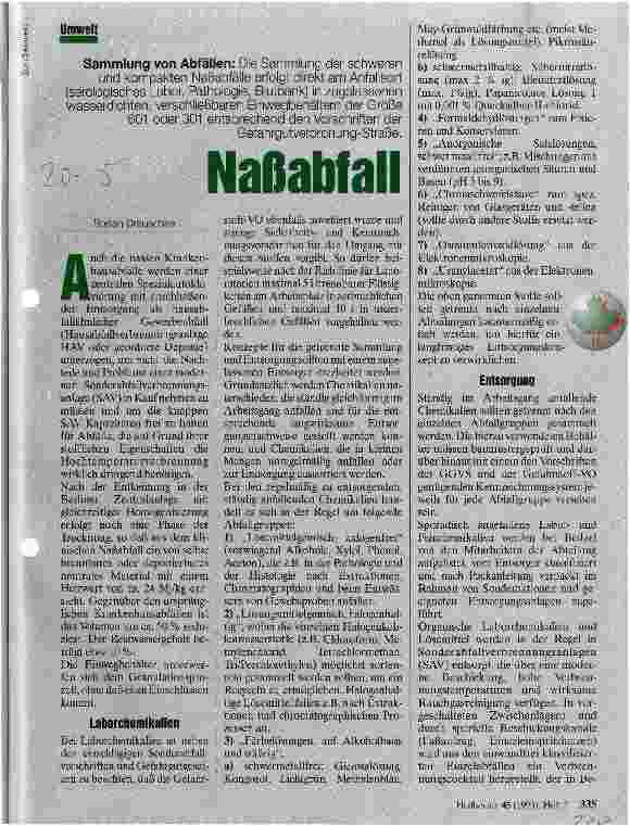 Vorschauseite 1: Naßabfall