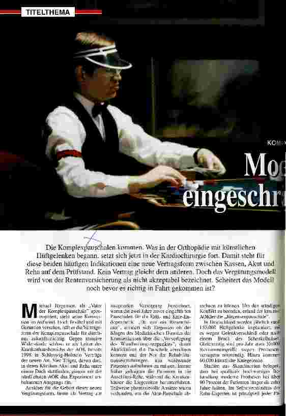 Vorschauseite 1: Komplexpauschalen: Modell mit eingeschränktem Wert