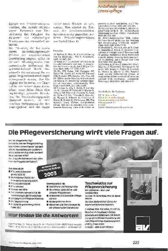 Vorschauseite 5: Konzepte zur Entwöhnung von der Beatmung 2. Teil: Strategien zur Entwöhnung