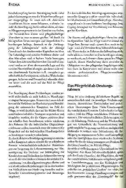 Vorschauseite 5: Pflege als figuratives Feld Ein soziologischer Zugang zum Pflegemanagement