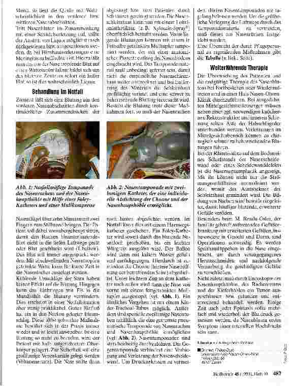 Vorschauseite 2: Nasenbluten Ein häufiger Notfall