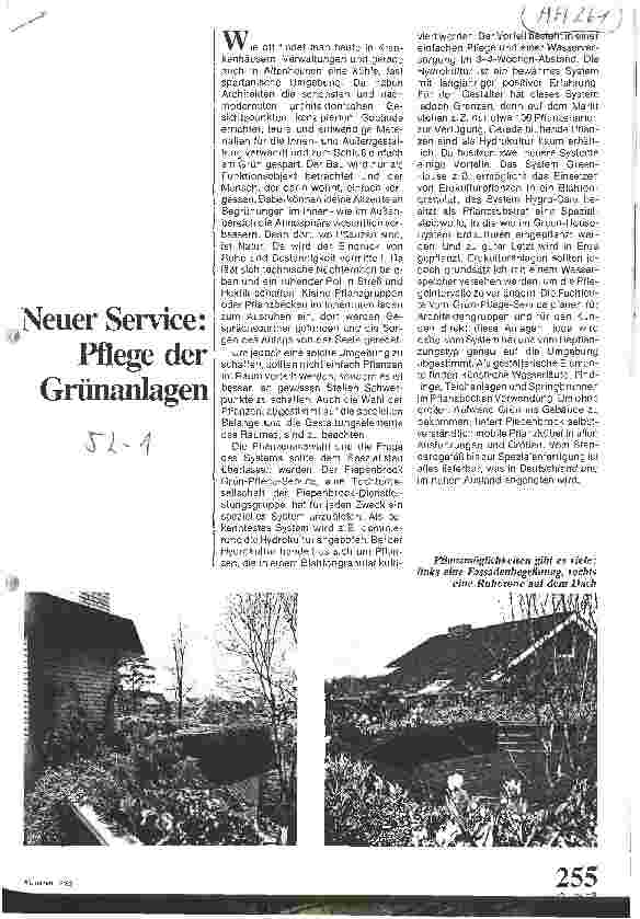 Vorschauseite 1: Neuer Service: Pflege der Grünanlagen