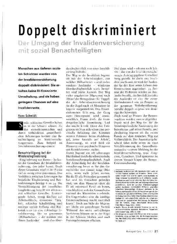 Vorschauseite 1: Doppelt diskriminiert