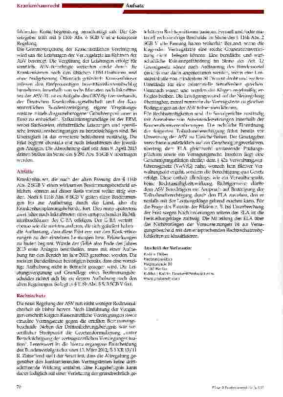 Vorschauseite 4: „Wer kann, der darf - Die ambulant spezialfachärztliche Versorgung nach § 116b SGB V