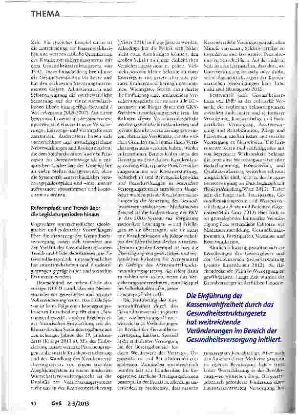 Vorschauseite 2: Das Gesundheitswesen im Wandel - Herausforderungen und Reformnotwendigkeiten für die kommende Legislaturperiode