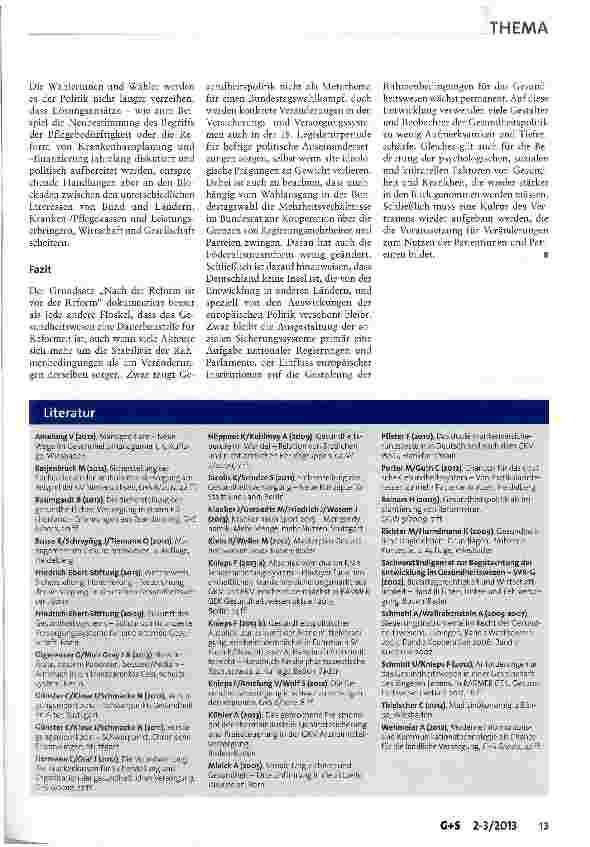 Vorschauseite 5: Das Gesundheitswesen im Wandel - Herausforderungen und Reformnotwendigkeiten für die kommende Legislaturperiode