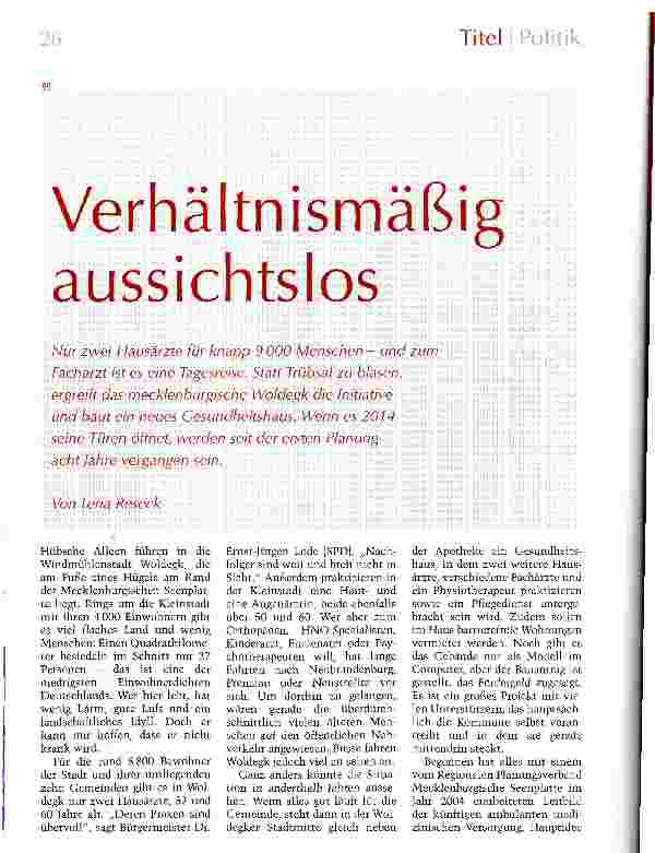 Vorschauseite 1: Verhältnismäßig aussichtslos