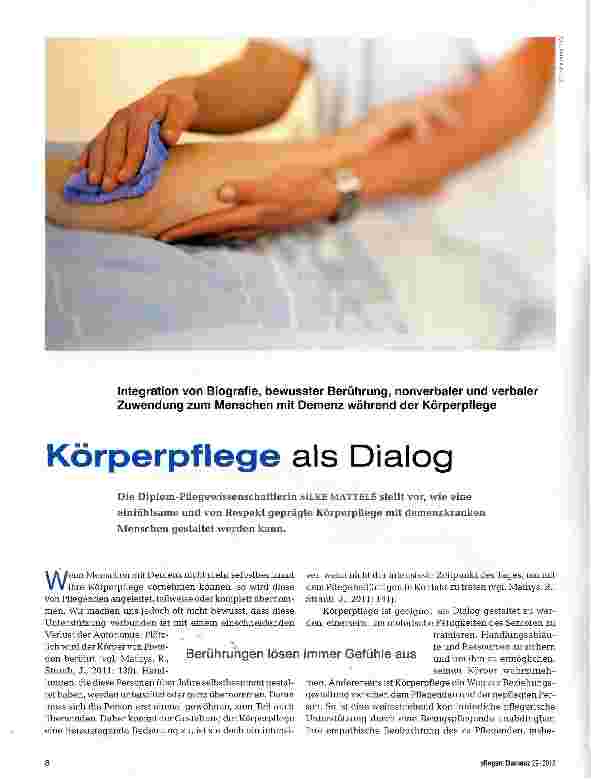 Vorschauseite 1: Körperpflege als Dialog