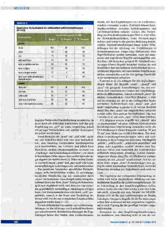 Vorschauseite 4: Wahrnehmung der Verbindlichkeit von Leitlinienempfehlungen