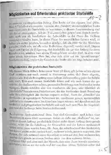 Vorschauseite 1: Möglichkeiten und Erfordernisse praktischer Sterbehilfe