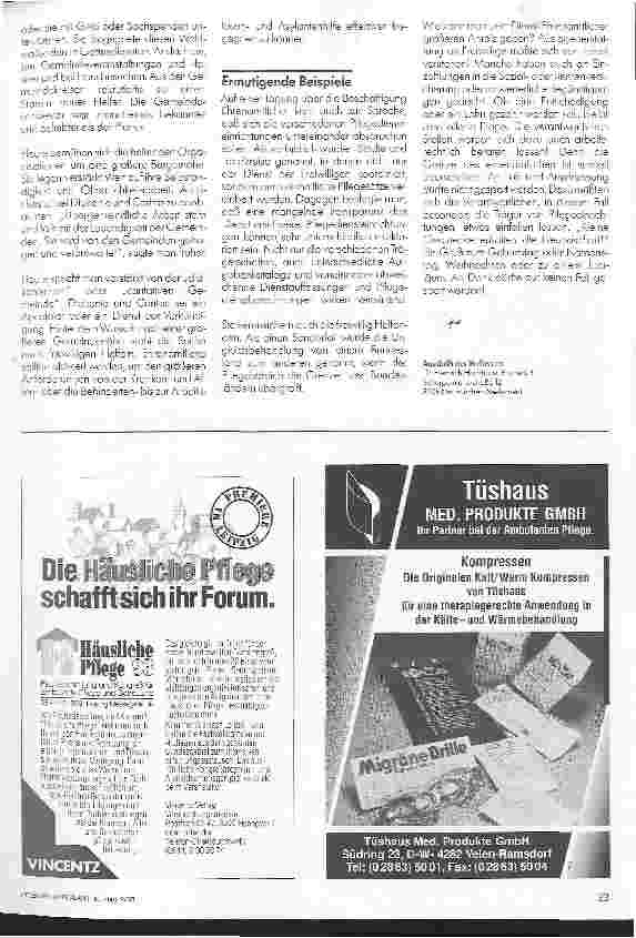Vorschauseite 2: Ehrenamtliche Helfer für die ambulante Pflege