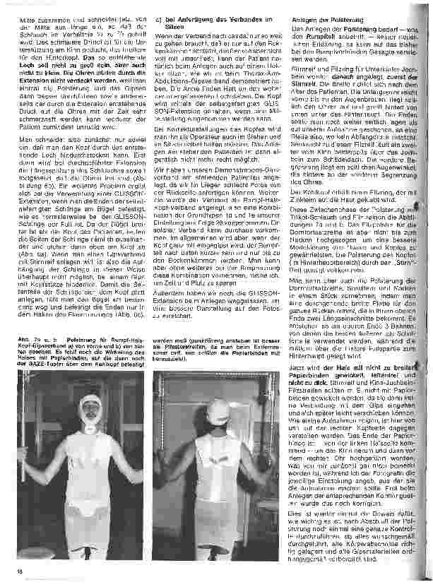 Vorschauseite 5: Grundlagen und Technik des Gipsverbandes 34. Folge: Rumpfgipsverband m. Kopfstütze, Rumpf-Hals-Kopf-Gipsverband, Thorax-Hals-Kopf-Gipsverband