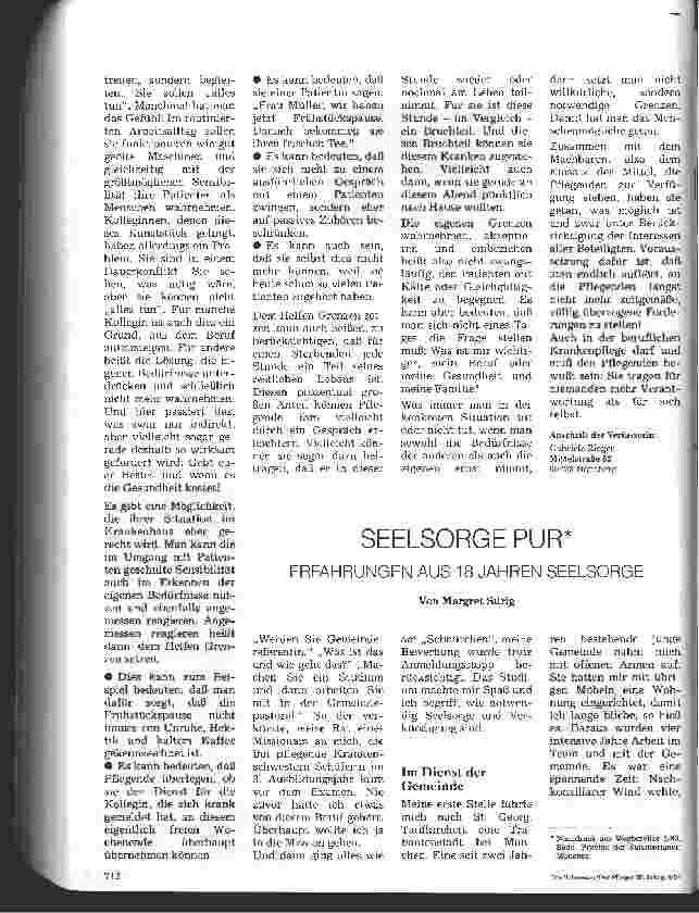 Vorschauseite 2: Alles tun, was möglich ist Die Grenzen der Helfer - aus der Sicht der beruflichen Krankenpflege