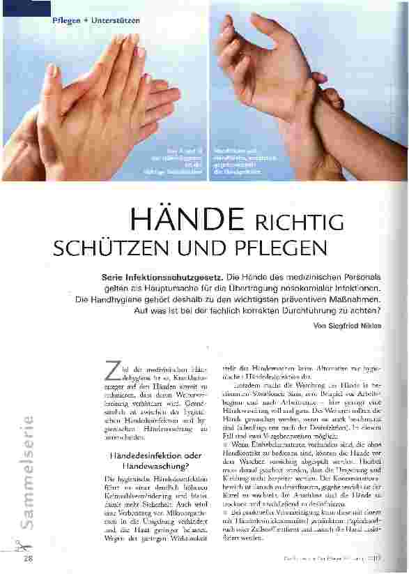 Vorschauseite 1: HÄNDE RICHTIG SCHÜTZEN UND PFLEGEN