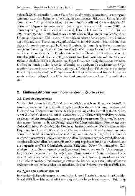 Vorschauseite 3: Einflussfaktoren in Disseminationsund Implementierungsprozessen