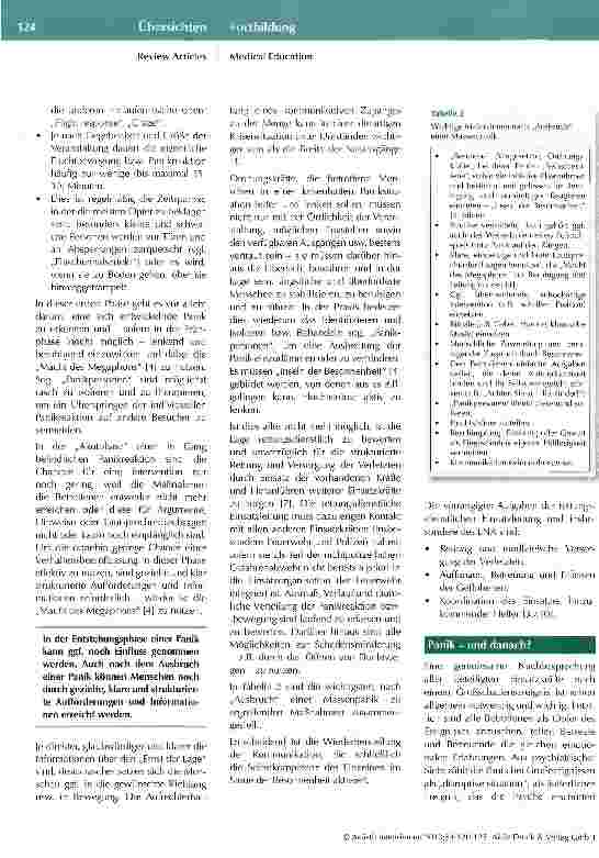 Vorschauseite 5: Panikreaktionen und Massenphänomene im Großschadensfall