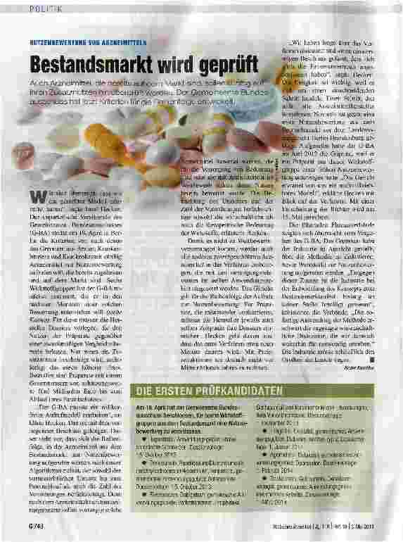 Vorschauseite 1: Bestandsmarkt wird geprüft