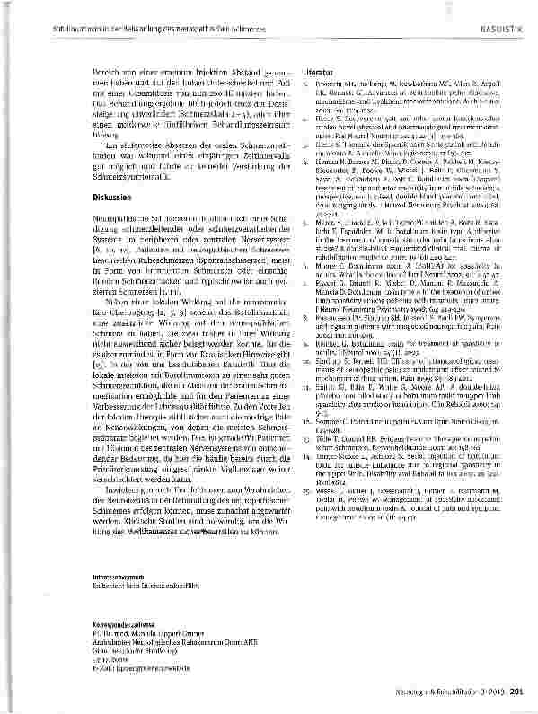 Vorschauseite 3: Botulinumtoxin in der Behandlung des neuropathischen Schmerzes