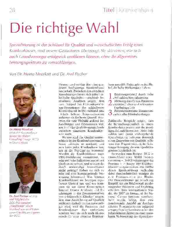 Vorschauseite 1: Die richtige Wahl