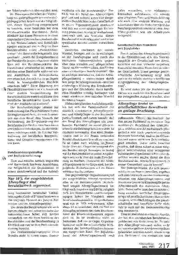 Vorschauseite 2: Berufliche Identität und Professionalisierung der Altenpfleger(innen)