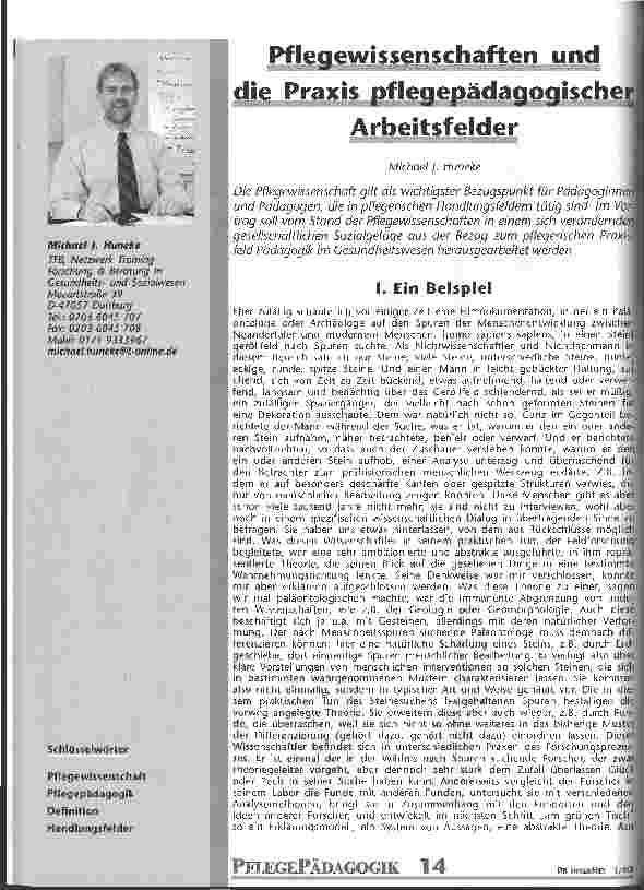 Vorschauseite 1: Pflegewissenschaften und die Praxis pflegepädagogischerr Arbeitsfelder