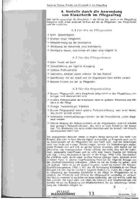 Vorschauseite 4: Transfer von Kinästhetik in den Pflegealltag