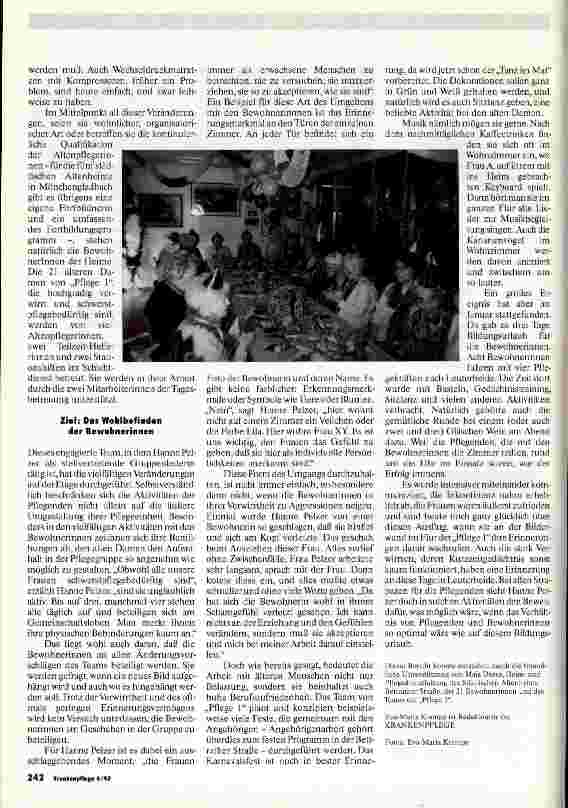 Vorschauseite 3: Hanne Pelzer, Altenpflegerin