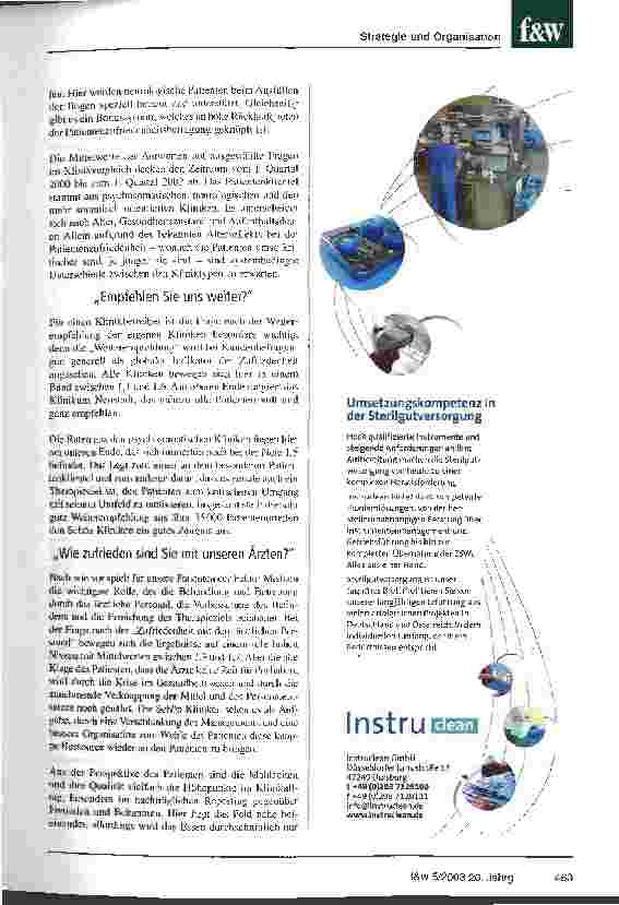 Vorschauseite 3: Die Gesamtatmosphäre entscheidet, ob Patienten eine Klinik weiterempfehlen Die Schön Kliniken legen Wert auf eine gute Mundpropaganda