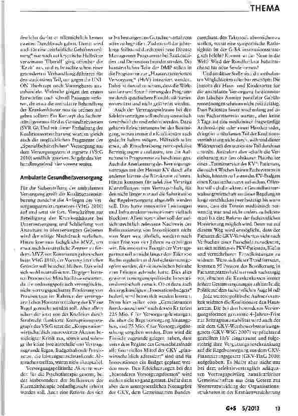 Vorschauseite 2: Versorgungsstrukturen: Zurück in die Zukunft