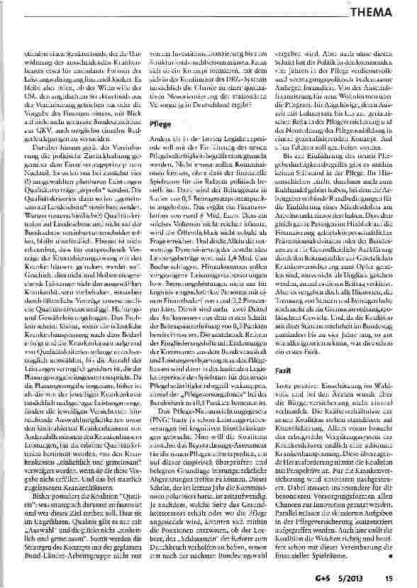 Vorschauseite 4: Versorgungsstrukturen: Zurück in die Zukunft