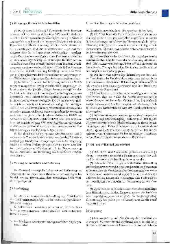 Vorschauseite 2: Rahmenvereinbarung über die Behandlung von Versicherten der Träger der gesetzlichen Unfallversicherung
