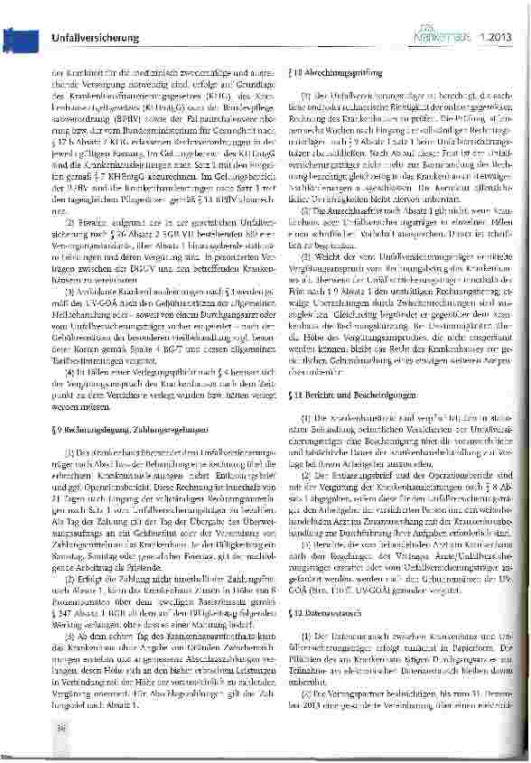 Vorschauseite 3: Rahmenvereinbarung über die Behandlung von Versicherten der Träger der gesetzlichen Unfallversicherung
