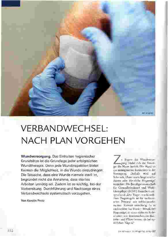 Vorschauseite 1: VERBANDWECHSEL: NACH PLAN VORGEHEN