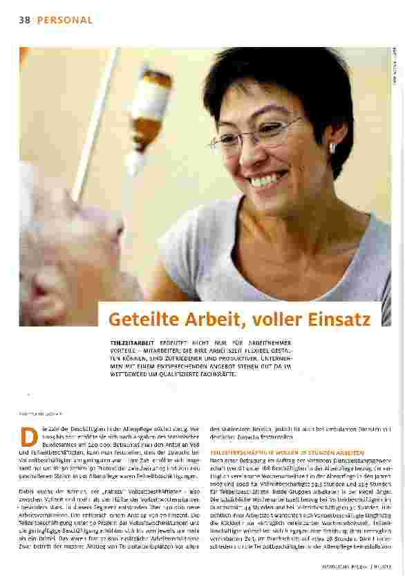 Vorschauseite 1: Geteilte Arbeit, voller Einsatz