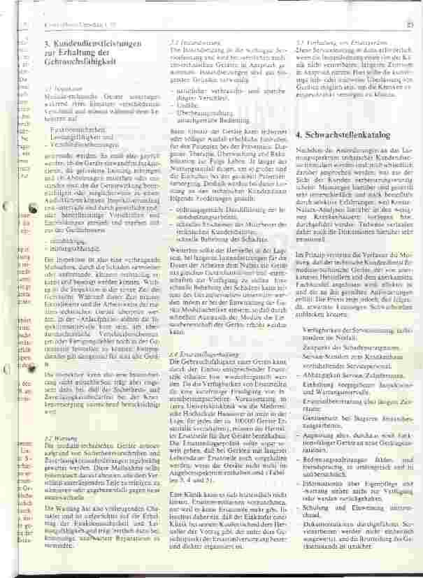 Vorschauseite 4: Zum technischen Kundendienst medizin-technischer Geräte aus der Sicht der Krankenhausbetreiber
