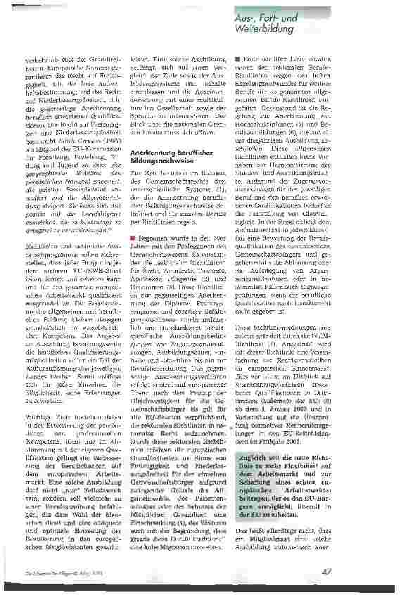 Vorschauseite 2: Pflegeausbildung in Europa EU-Berufe-Richtlinien