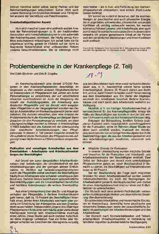 Vorschauseite 1: Problembereiche in der Krankenpflege 2. Teil