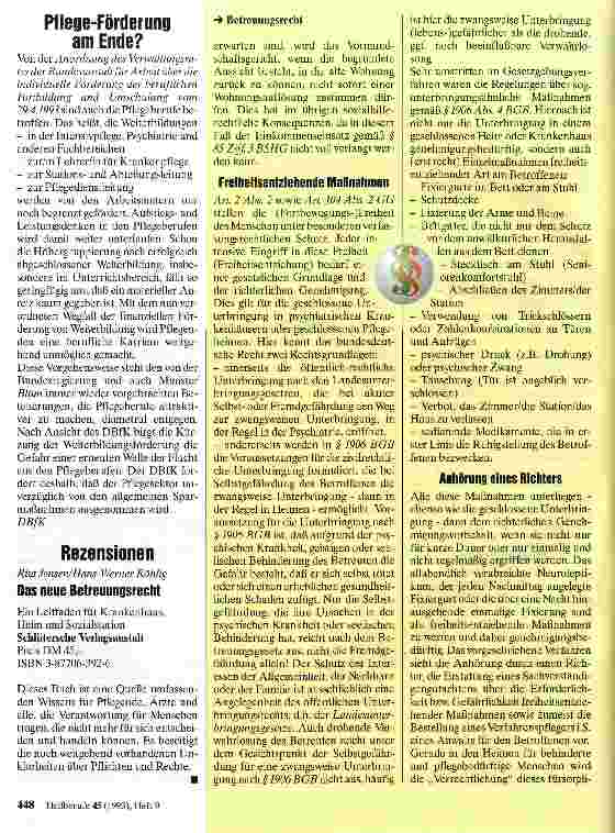 Vorschauseite 3: Betreuungsrecht Fragen der Personensorge